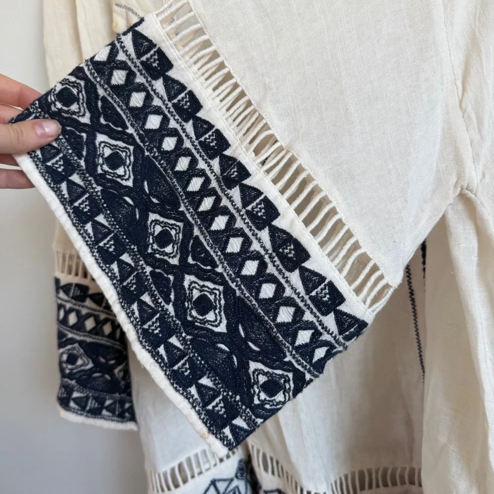 Free People Noyal Counting Stars Embroidered Tunic Size Large